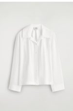 Cotton Ruched Shirt White - Image 4