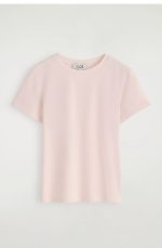 Knitted Round-Neck T-Shirt Pink - Image 4