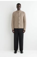 Wool Round-Neck Cardigan