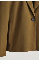 Cotton Single-Breasted Blazer - Image 4