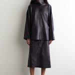 Leather Oversized Top Brown