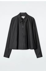 Cotton Collared Shirt Black - Image 3