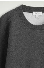 Cotton Round-Neck Shirt Gray - Image 5
