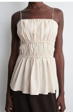 Ruched Camisole Beige - Image 3