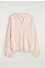 Cashmere Polo-Collar Sweater Pink - Image 4