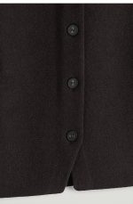 Knitted Round-Neck Vest Brown - Image 5