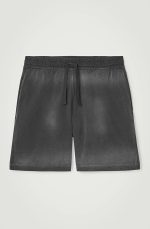 Knitted Drawstring Shorts Black - Image 3