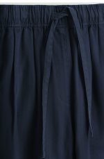 Cotton Drawstring Pants Navy - Image 5