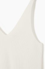 Knitted V-Neck Vest White - Image 4
