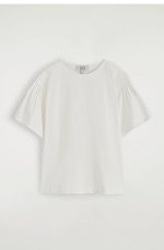 Cotton Pleated T-Shirt - Image 4