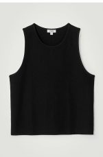 Knitted Round-Neck Vest Black - Image 4