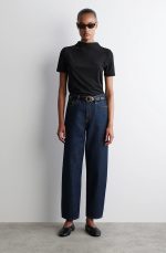 Standard Tapered High Waist Straight Cropped Denim