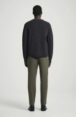 Cotton Slim Trousers Khaki - Image 2