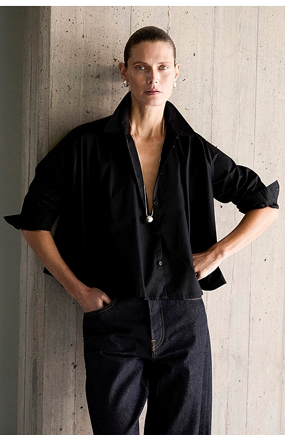 O1CN01WqoKuM1u7vrVBu4Fp_!!4101595991 Cotton Collared Shirt Black - Image 1