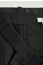 Wool Straight Trousers Black - Image 5