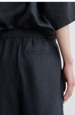 Linen Shorts Navy - Image 3