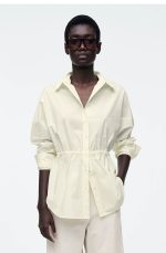 Drawstring Shirt Cream