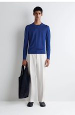 Merino Slim Sweater Blue - Image 2