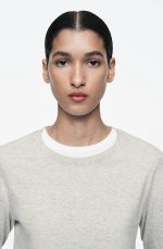 Knitted Round-Neck T-Shirt Gray - Image 2