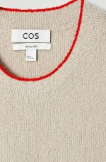 Knitted Round-Neck T-Shirt Beige - Image 4