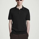 Silk Slim Polo Black