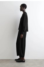 Wool Barrel Pants Black - Image 2