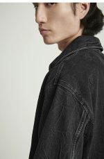 Denim Collared Shirt Black - Image 2