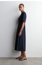 Cotton Pleated Dress - Image 2