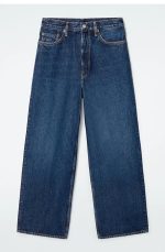 Casual High Waist Wide-leg Washed Denim Spring & Fall Wear M - Image 3