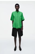 Cotton Oversized Shirt Green