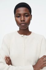 Wool Round-Neck Cardigan White - Image 3