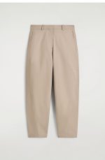 Cotton Barrel Pants Beige - Image 4