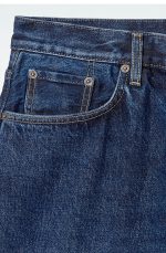 Casual Straight Low Waist Washed Denim Dark Blue Spring & Fa - Image 5