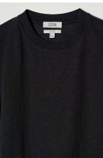 Cotton Round-Neck T-Shirt Black - Image 5