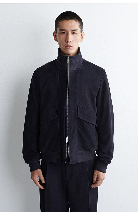 O1CN01ZklGIy1u7vv6QsOqM_!!4611686018427380567-0-item_pic Leather Jacket Navy - Image 1