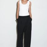 Wool Wide-Leg Pants Black