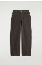 Casual Straight Low Waist Washed Denim Dark Brown - Image 4