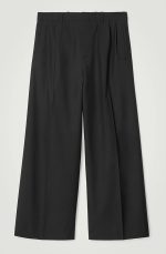 Wool Wide-Leg Pants Black - Image 4