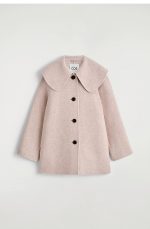 Wool Collared Jacket Pink - Image 4