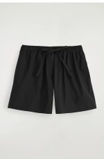 Cotton Drawstring Shorts Black - Image 4