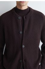 Wool Round-Neck Cardigan Red - Image 2