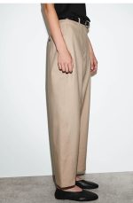 Cotton Barrel Pants Beige - Image 3