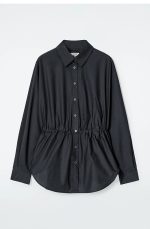 Drawstring Shirt Navy - Image 4