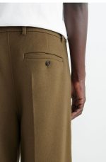 Wool Barrel Trousers Brown - Image 2