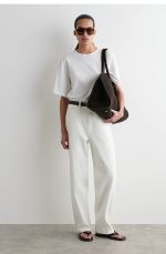 Standard Barrel Mid-waist Denim White