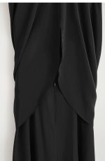 Silk Oversized Dress Black - Image 4