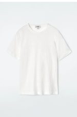 Linen Round-Neck T-Shirt White - Image 4