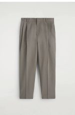 Cotton Pleated Pants - Image 4