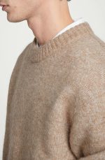Wool Round-Neck Sweater Beige - Image 2