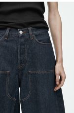 Denim Straight Pants Blue - Image 2